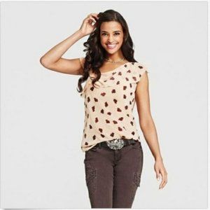 Cabi Playfall Me Sheer Ruffle Top
